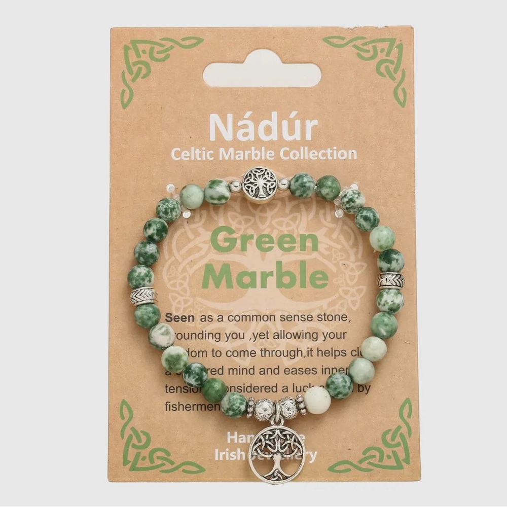 Celtic Green Marble Bracelet